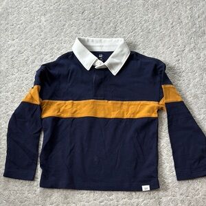 GAP Blue and Yellow Button Down Shirt Sporty Style